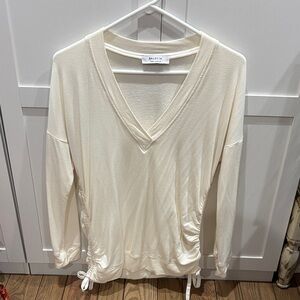 Bailey 44 Cream V-Neck Sweatshirt